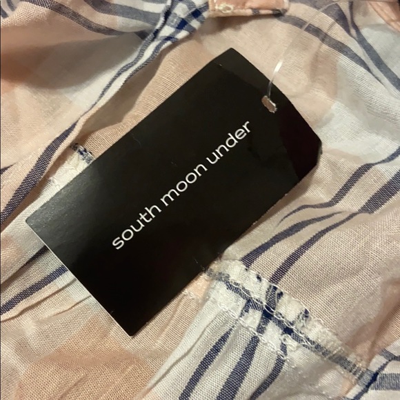 NWT South Moon Under Plaid Surplice Top - Picture 6 of 7